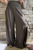 Basso Shirring Sailor Palazzo Pant Bitter Chocolate